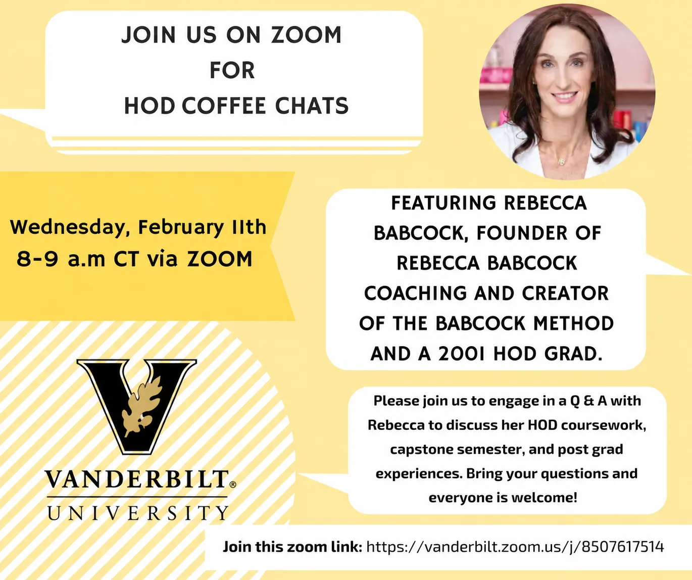 Vanderbilt University — HOD Coffee Chat with Rebecca Babcock, Class of 2001