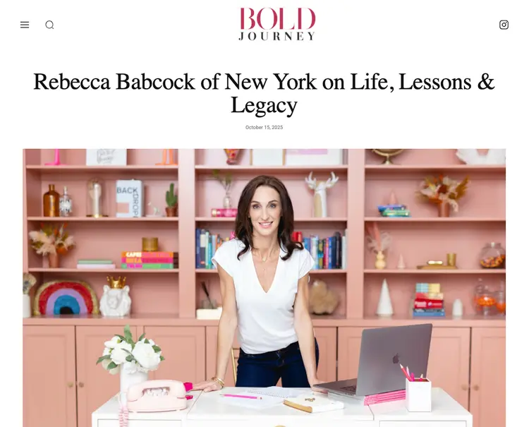 Rebecca Babcock of New York on Life, Lessons & Legacy